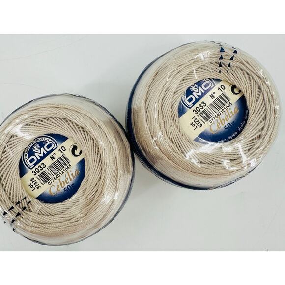 DMC Cebelia Crochet 167G 100% Mercerized Cotton Size 10 Mocha Cream 3033 (2) - Picture 1 of 8